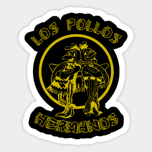 Los Pollos Hermanos Vintage Gold Yellow Drawing Sticker